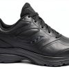 Saucony Mens Walking Shoes Leather Slip Resistant Black-1