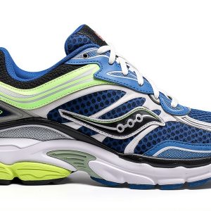 Saucony Unisex Running Shoes Blue Lime Synthetic Mesh-0