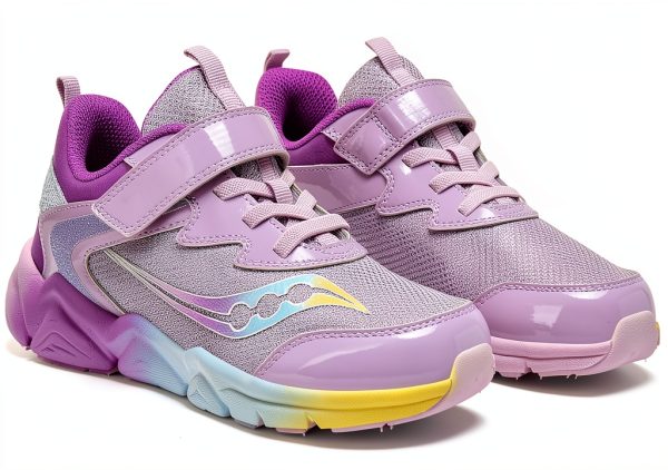 Saucony Big Kid Running Shoes Leather Textile Lightweight-1