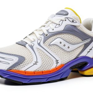 Saucony Sneakers White Multicolored Mesh Arch Lock ProGrid-0