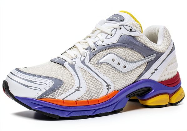 Saucony Sneakers White Multicolored Mesh Arch Lock ProGrid-0