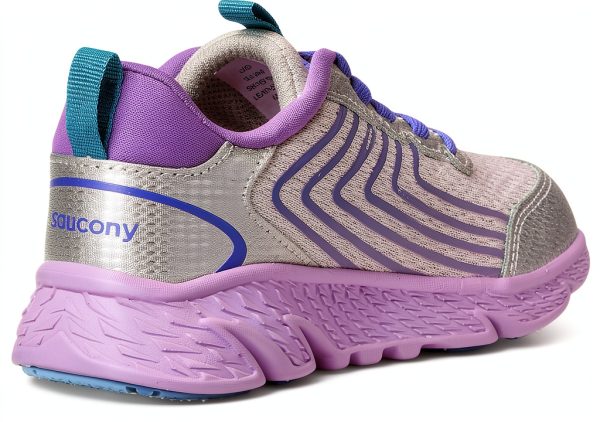 Saucony Kids Running Shoes Leather Mesh Comfort Durable-4