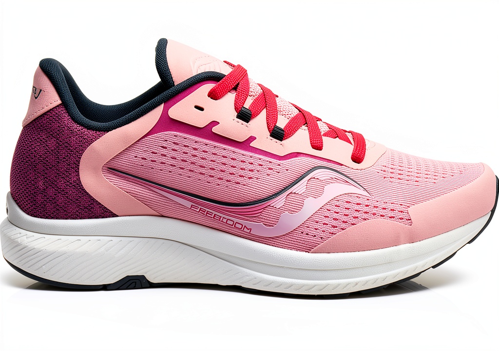 Saucony womens running shoes in multiple colors on a running track