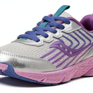 Saucony Kids Running Shoes Leather Mesh Comfort Durable-0