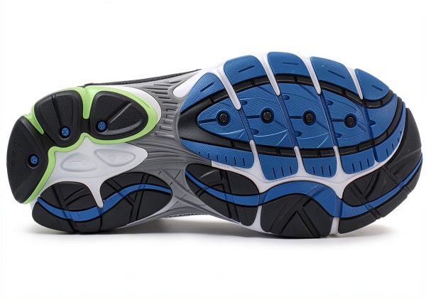 Saucony Unisex Running Shoes Blue Lime Synthetic Mesh-3