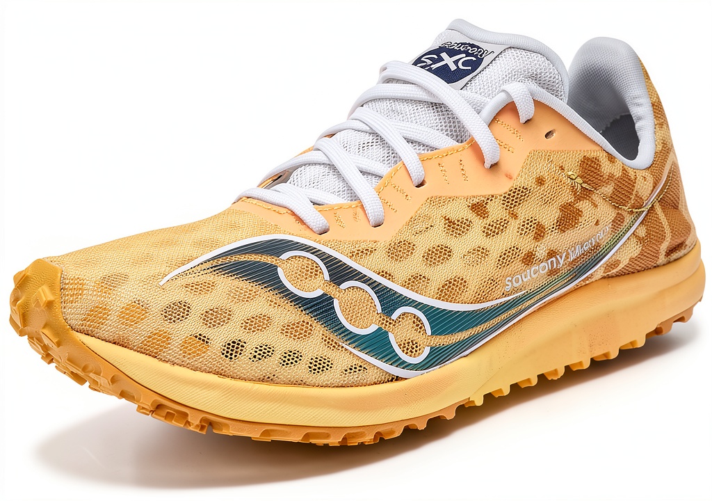 Saucony womens track shoes showcasing breathable mesh upper and spike plate