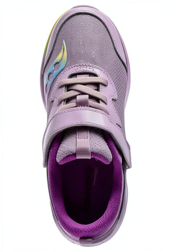 Saucony Big Kid Running Shoes Leather Textile Lightweight-4