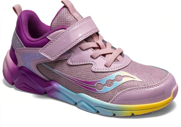 Saucony Big Kid Running Shoes Leather Textile Lightweight-0