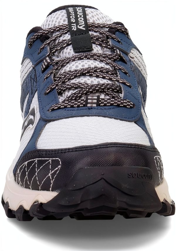 Saucony Mens Running Shoes Durable Synthetics Mesh Grey Blue-2