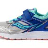 Saucony Kids Running Shoes Silver Periwinkle Turq Supportive-3