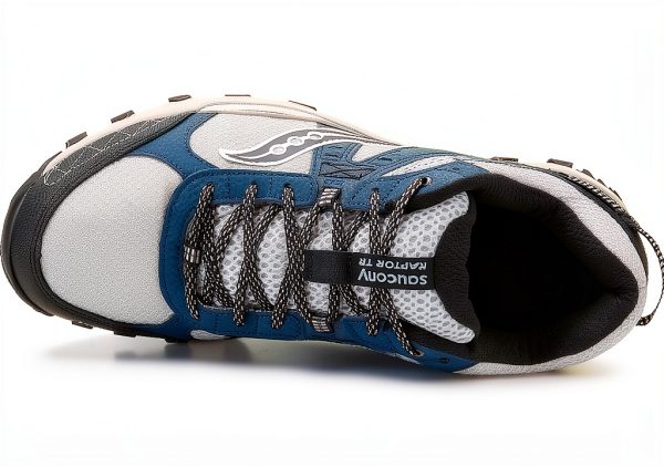 Saucony Mens Running Shoes Durable Synthetics Mesh Grey Blue-5