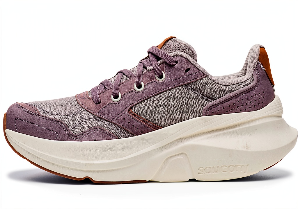 Saucony womens road running shoes in Navy color on a running track