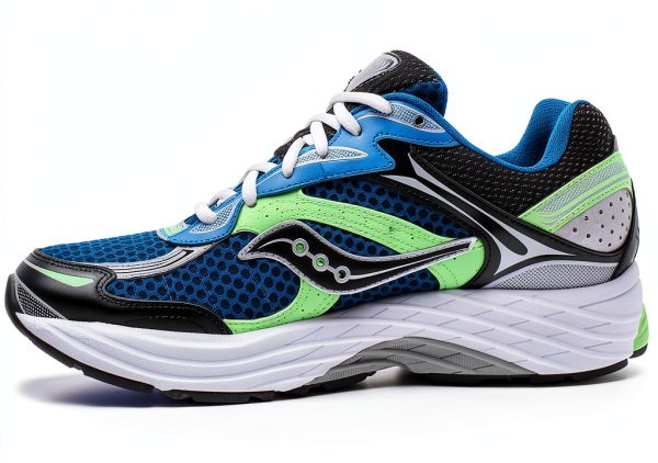 Saucony Unisex Running Shoes Blue Lime Synthetic Mesh-2