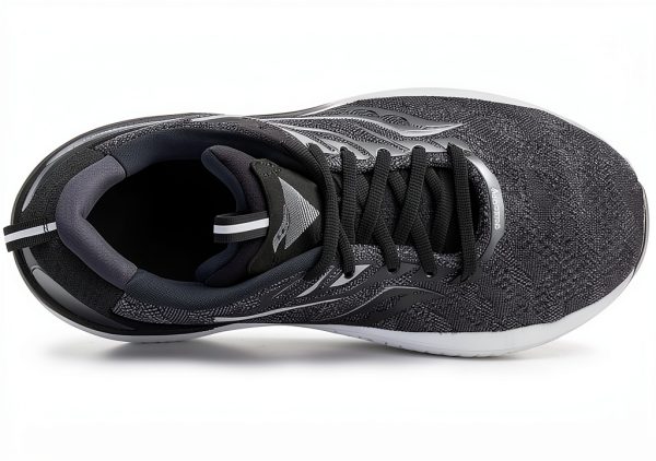 Saucony Mens Running Shoes Black White PWRRUN Cushioning-5