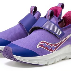 Saucony Kids Running Shoes Hook Loop Closure Breathable Mesh-0