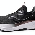 Saucony Mens Running Shoes Black White PWRRUN Cushioning-0