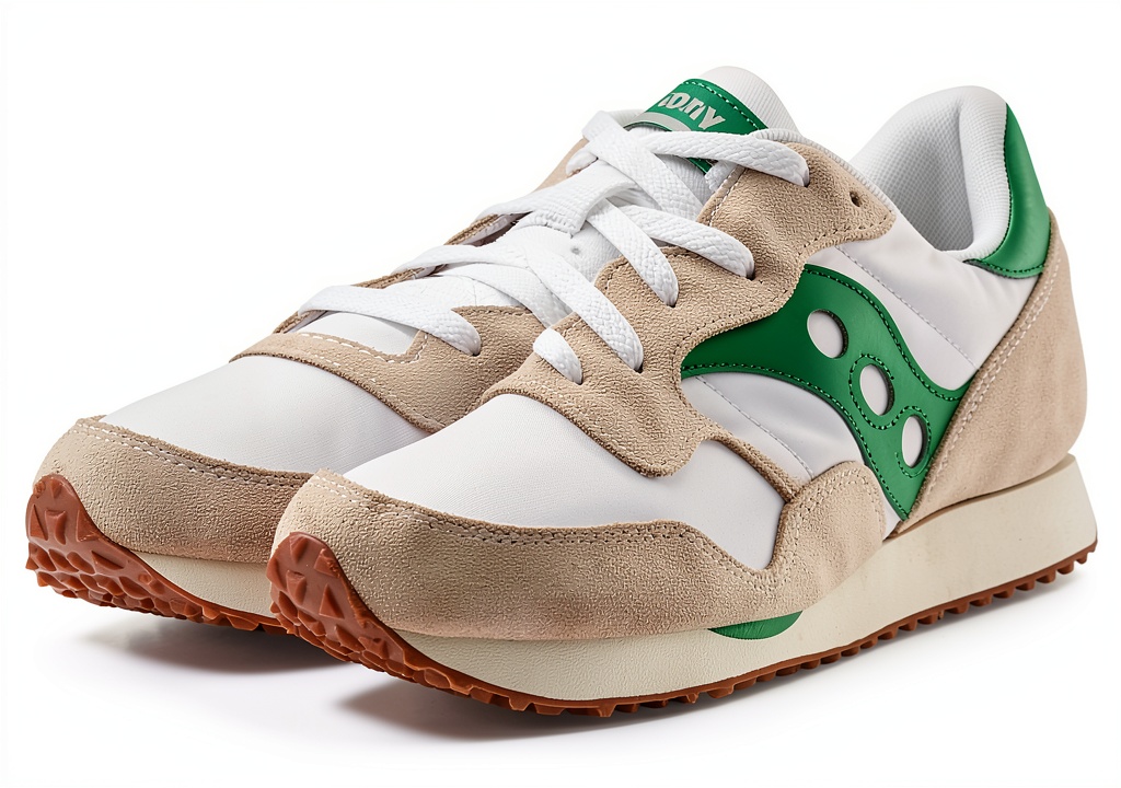 Saucony cross training shoes showing mesh upper and leather details